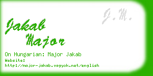 jakab major business card